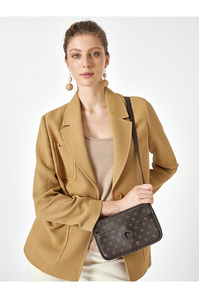 Pierre Cardin Geantă de damă cu monogramă maro