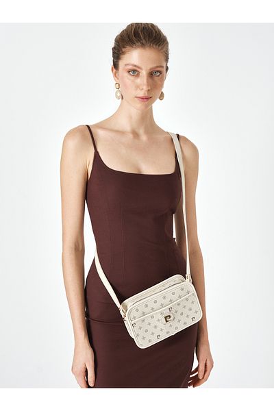 Pierre Cardin Vanilla Monogram Women's Crossbody Bag
