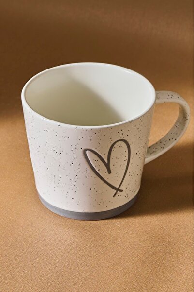 Karaca Heart White Mug 450 ml