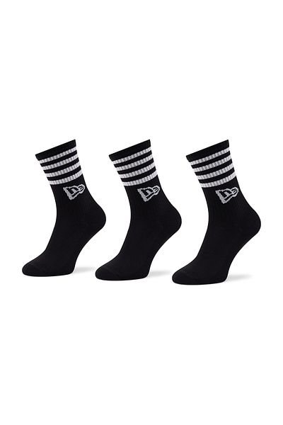 NEW ERA Комплект от 3 чифта унисекс високи чорапи черни за възрастни