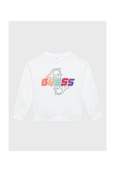 Guess Bílá mikina - pro děti