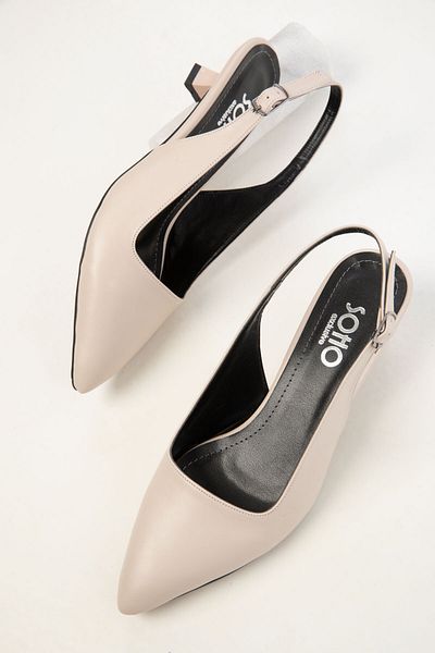 SOHO Beige Women's Classic Heeled Shoes 20285