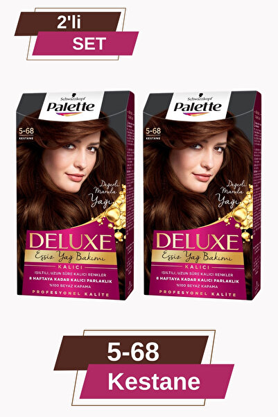 Palette Deluxe 5-68 Kestane X 2 Paket Saç Boyası
