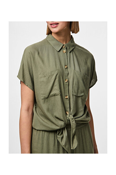 PIECES Cămașă verde Deep Lichen pentru femei și fete