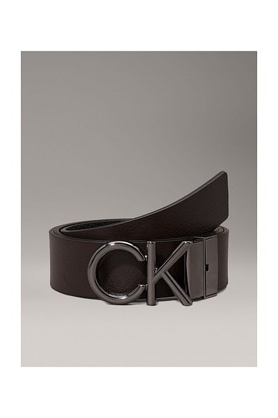 Calvin Klein Herrengürtel aus schwarzem Leder – Alltagsgebrauch, mit Markenlogo, K50K 510948 -BAX