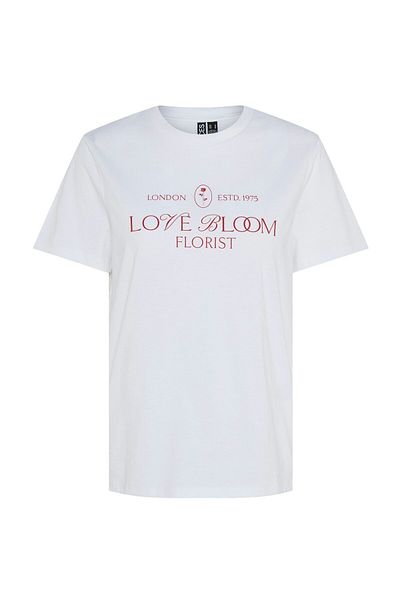 PIECES Helles weißes T-Shirt für Damen und Mädchen