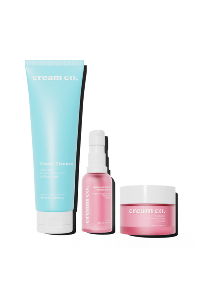 Cream Co. Temizleyici Canlandırıcı Aydınlatıcı Nemlendirici Işıltı Bakım Seti