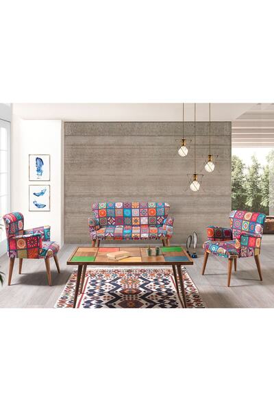 Eymense Kare Çay Seti Koltuk Takımı