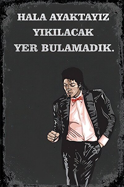 Hayal Poster Michael Jackson Temalı Retro Ahşap