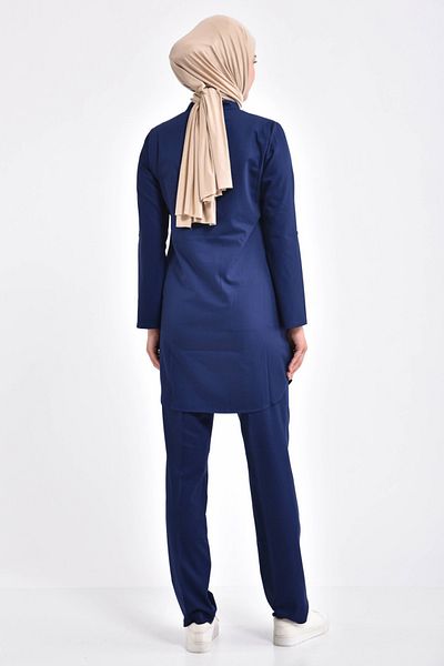 Owlet Medikal Set hijab chirurgical Lycra pentru damă, bleumarin