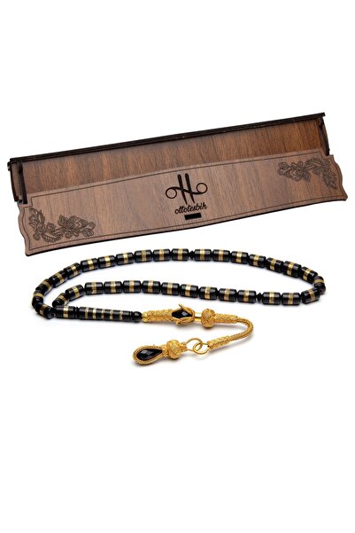 OTTOTESBİH Altın Kaplama Gümüş Kazaz Püsküllü 6x10mm Kesme Model Kuka Tesbih