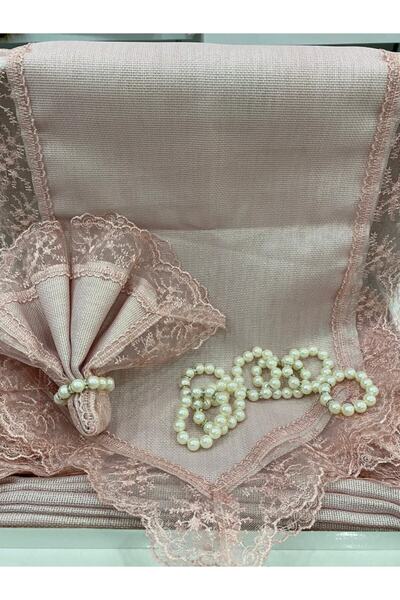 Aksuhome طقم مفرش طاولة من قماش الكتان لـ 8 أشخاص