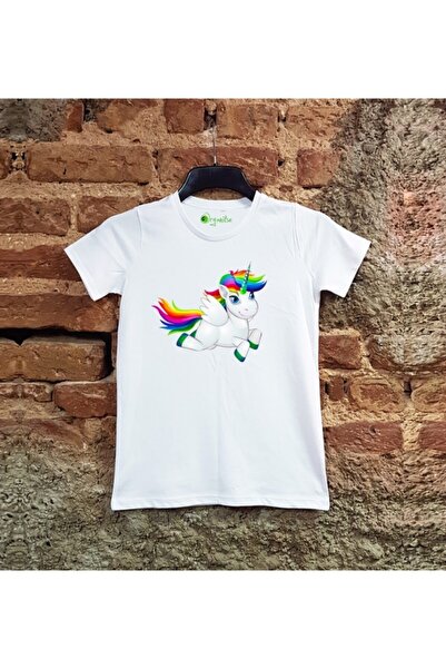 SCUBAPROMO Unisex dečija majica sa belim printom Unicorn Bayb