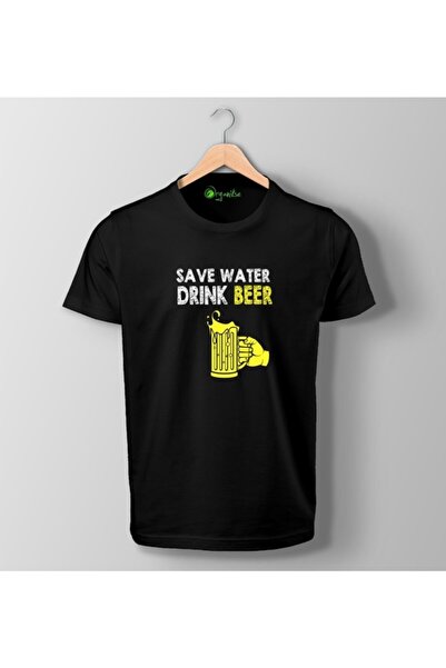 SCUBAPROMO Organicse Save Water Drink Beer μπλουζάκι Unisex με στάμπα