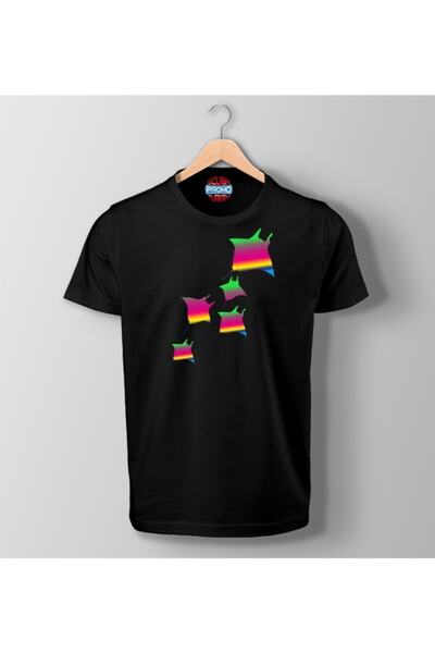 SCUBAPROMO Manta Printed Black T-Shirt