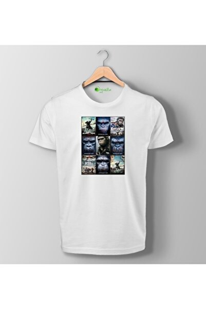 SCUBAPROMO Organizujte poster Planete majmuna, unisex majica sa štampanjem, bela