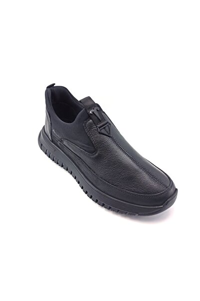 MARCOMEN Siyah Deri Erkek Casual Ayakkabı