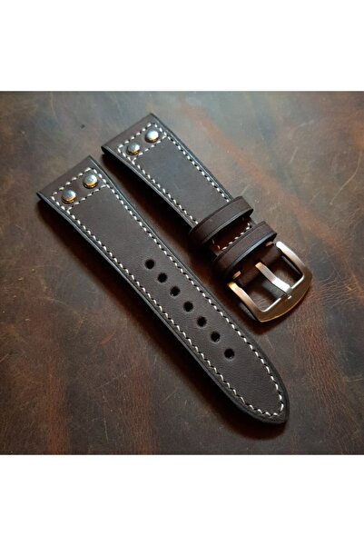 Ventum كرافت 18 ملم حبل جلدي مصنوع يدويًا باللون البني الداكن