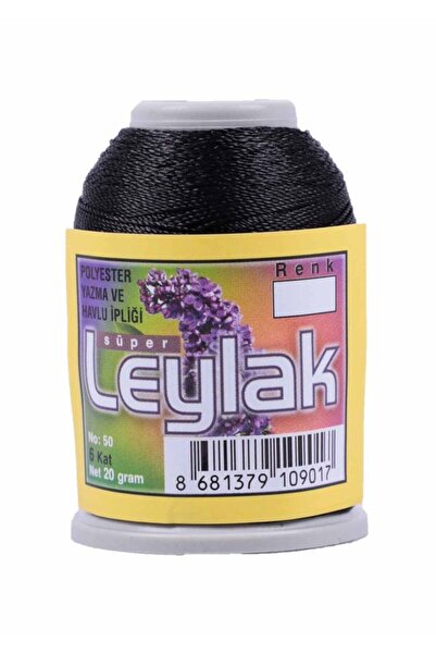 Leylak Oya Dantel Ipi Yazma Ve Havlu Ipliği 20 gr Polyester Siyah