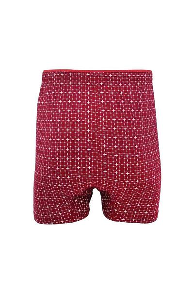 Tutku Elit Men's Boxers 1102 - Towel Waist Patterned, Claret Red