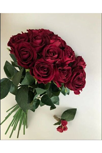 Merveparti Kadife Kırmızı Gül Gelin Buketi ,ve Damat Yaka Çiçeği Gelin Çiçeği...