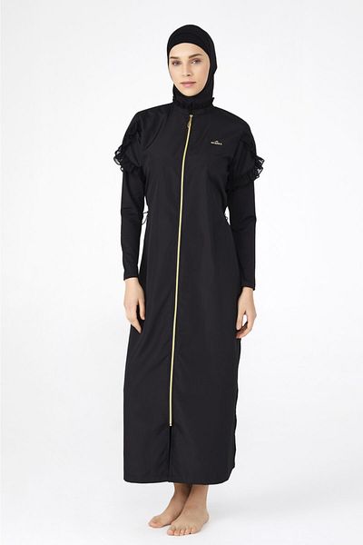 Adasea Μαύρο Hijab Μαγιό - Πλήρως Κάλυμμα, Μοντέλο 1255