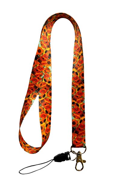 StormiStoretr Van Gogh Ayçiçekleri Boyun Ipi Ve Telefon Askısı