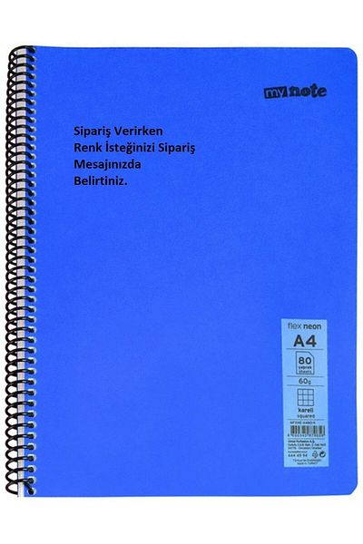 Mynote A4 Flex Up Spiral Plastic Cover Notebook 80 Sheets Lined