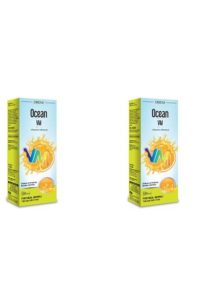 Ocean Orzax Vm - 150ml Vitamin and Mineral Syrup, 2 Pack Orange