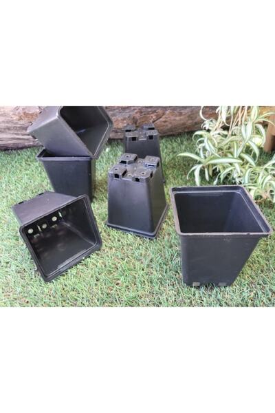 Ekodoğa Kare Saksı 25 Adet 0,33 Lt 8,1x8,9 Cm Üretim Saksısı Siyah Saksı Kare...