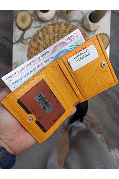 Westpolo Suport pentru carduri portofel unisex din piele
