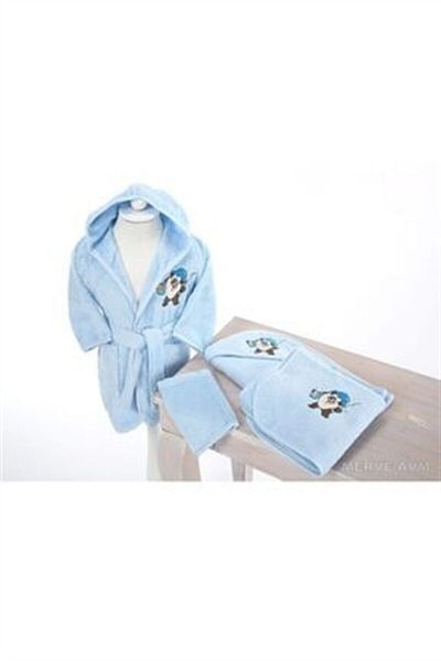 Özdilek Set de halate de baie unisex Baby Blue Tazmania Bamboo
