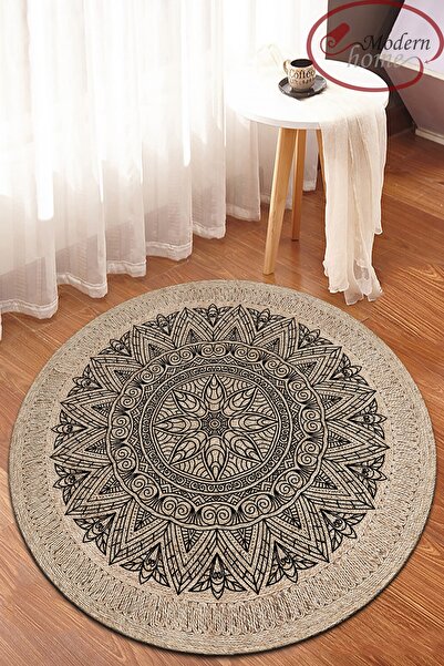Modern home Mandala Desenli Yuvarlak Halı Kolay Temizlenebilen Dijital Baskı ...