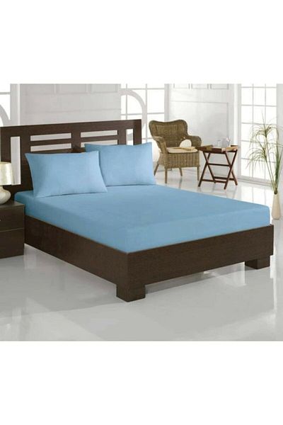 Weekend Home طقم ملاءات قطنية مقاس 160x200 باللون الأزرق