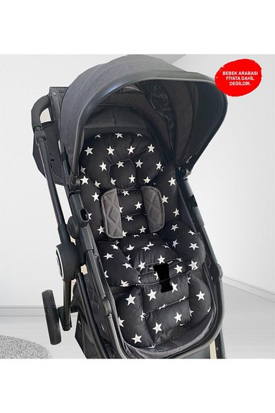 Jaju Baby Black Star Baby Stroller Cushion