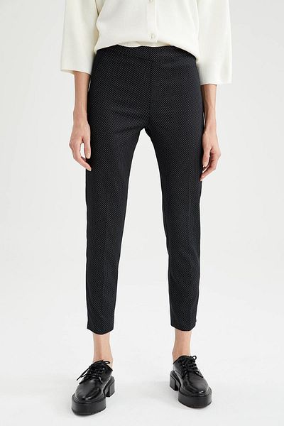 DeFacto Sigaret High Waist Straight Leg Satin Trousers
