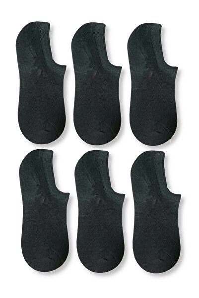 BLACK SWALLOW Men's Black Bamboo Invisible Sneaker Socks Pack of 6