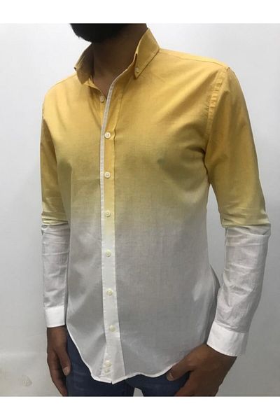 Sarar Συνέντευξη Goias Mr. Slim Fit Mustard πουκάμισο