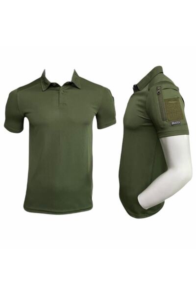 KUBİLAY ASKERİ MALZEME Taktical Polo Yaka Tişört Haki
