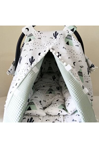 deva design %100 Pamuk Puset Örtüsü & Minderi & Puset Kılıfı