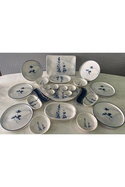 Keramika 24 Piece Blue Magic Breakfast Set