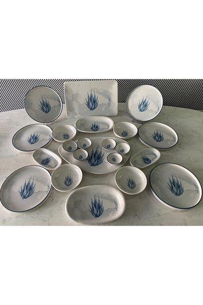 Keramika 22 Piece Blue Magic Breakfast Set