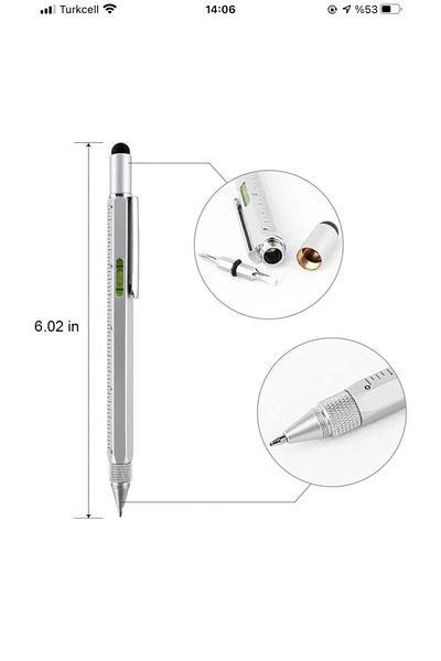 Ded Gray Engineer's Pen - with Passage Dish, Spirit Level and Ruler Screwdriver