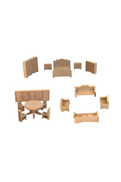 Eymen Hobi Ahşap Barbie Evi Eşyaları