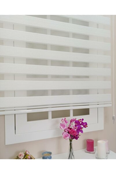 perastore Lüks Dar Plise Zebra Perde