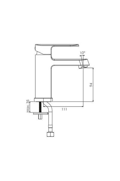 NSK Basin Faucet Dorlia Single Body Black N2017023