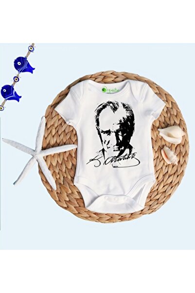 SCUBAPROMO Ataturk Printed Baby Bodysuit