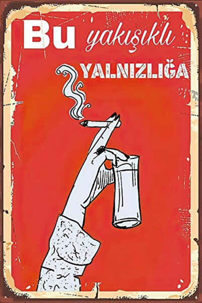 Hayal Poster Yalnızlık Retro Ahşap Poster