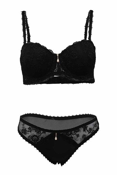 Le Jardin Set sutien fără bretele Diandra negru pentru femei 5150