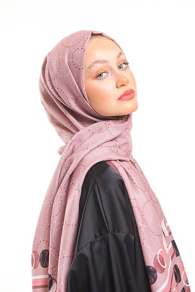 19V69 ITALIA Powder Shawl Geometric Pattern Pavia Series with Scarf Hanger and Gift Set 75x200 Cm